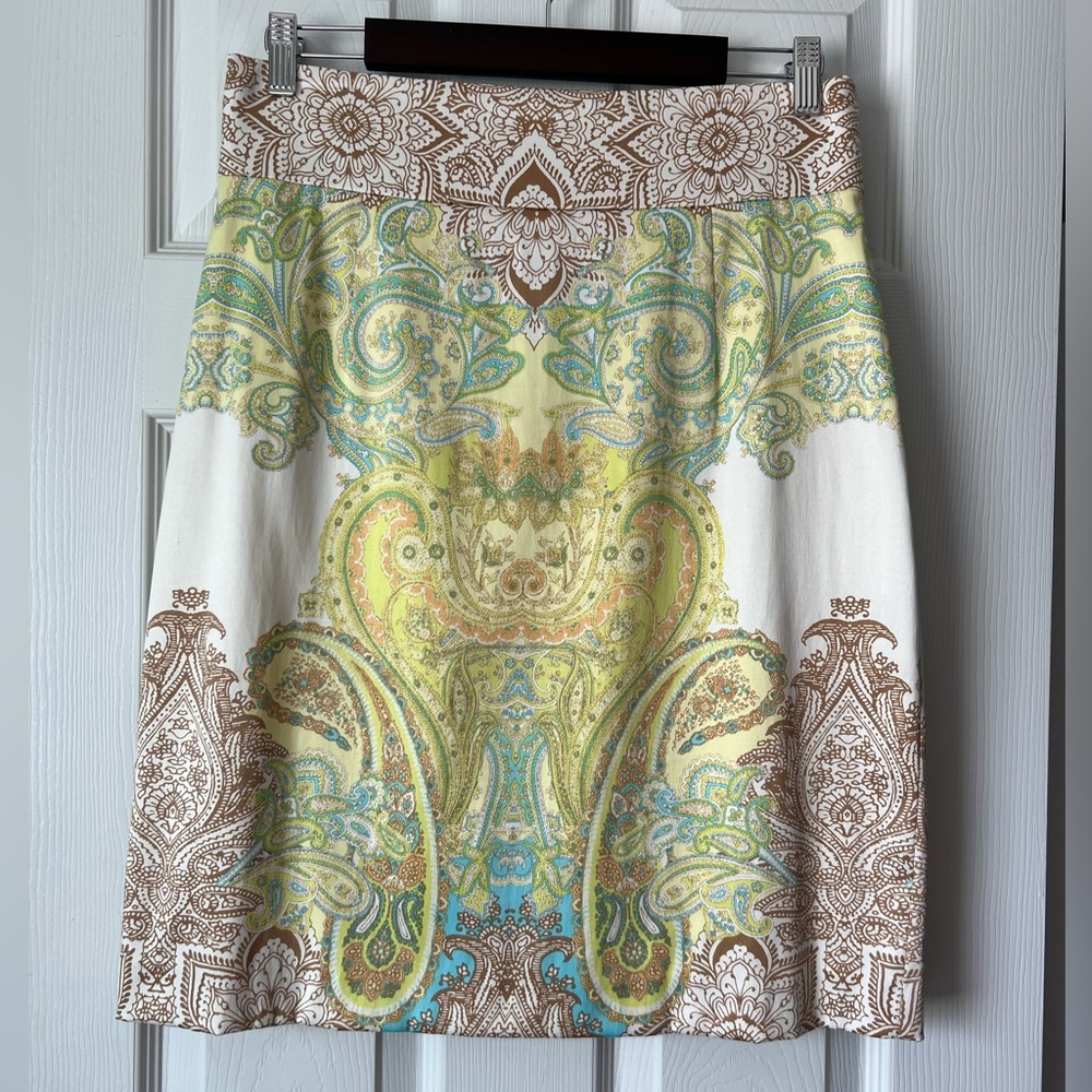 Antonio Melani Paisley Pencil Skirt size 8